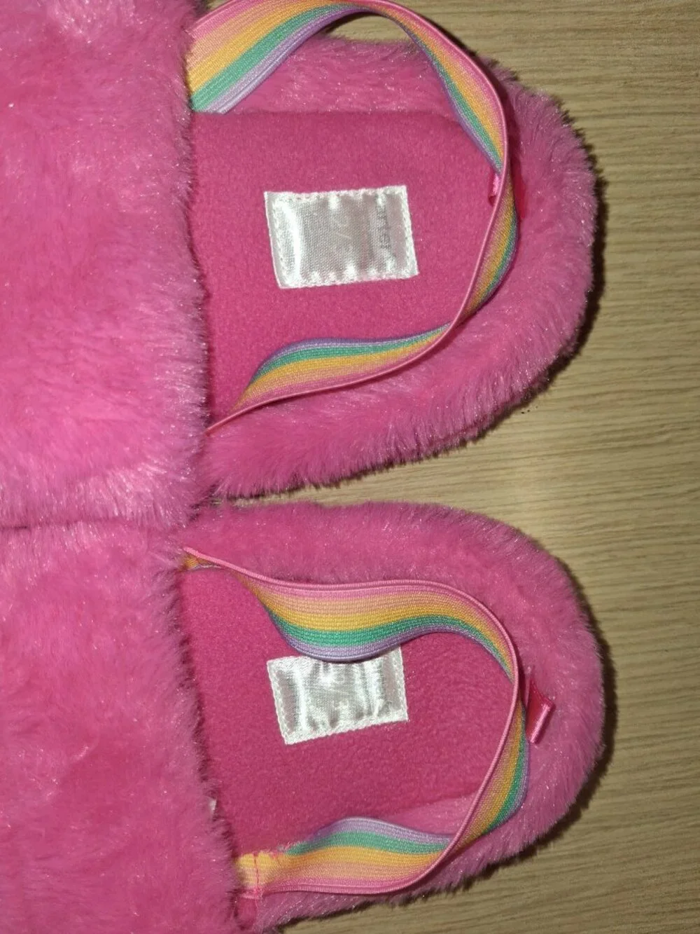 1 Pair of Carter's Girl's Faux Fur Pink Slippers